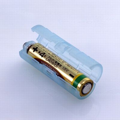 単4が単3になる電池アダプター(ライトグリーン)