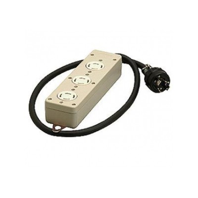 接地3P 引掛タップ 3個口 VCTコード1m 20A 250V
