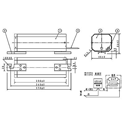 スカイビーム専用安定器 50Hz用 70形 GB型(イグナイタ内蔵器具専用)一般型 高効率 100V