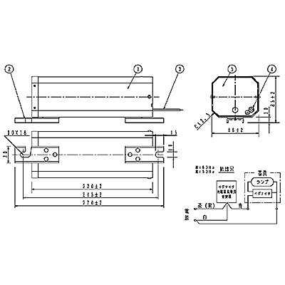 スカイビーム専用安定器 50Hz用 70形 GB型(イグナイタ内蔵器具専用)一般型 高効率 200V