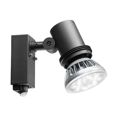 屋外スポットライト レディオック ブラック センサ付 防雨形 黒色 E26 100V用(ランプ別売)