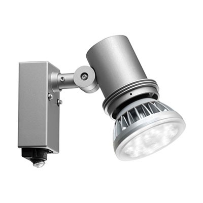 屋外スポットライト レディオック シルバー センサ付 防雨形 E26 100V用(ランプ別売)