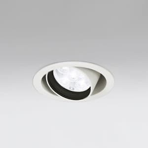 LEDユニバーサルダウンライト M形 埋込穴φ100 JR12V-50Wクラス LED5灯 配光角27° 連続調光 本体色:オフホワイト 白色タイプ 4000K