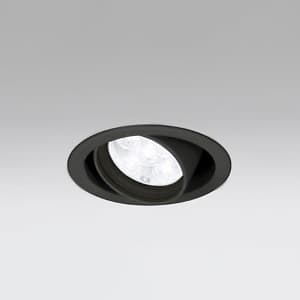 LEDユニバーサルダウンライト M形 埋込穴φ100 JR12V-50Wクラス LED5灯 配光角49° 連続調光 本体色:ブラック 白色タイプ 4000K