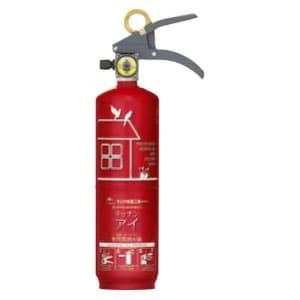 住宅用強化液(中性)消火器 《キッチンアイ》 蓄圧式 総質量約2.2kg リサイクルシール付 ルビーレッド