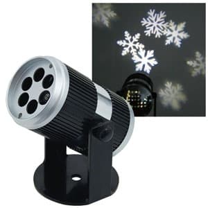 LEDプロジェクター(雪の結晶) 投影型 全光束27〜183lm AC100V 幅81×奥行130×高さ111mm