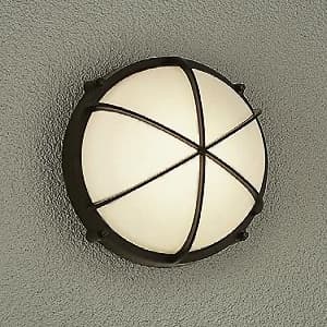 LEDブラケットライト ランプ付 防雨形 白熱灯60W相当 非調光タイプ 7.5W 口金E26 天井付・壁付兼用 電球色タイプ