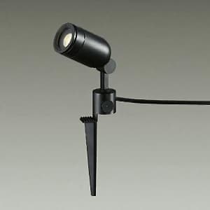 LEDアプローチ灯 ランプ付 防雨形 ダイクロハロゲン50W相当 非調光タイプ 5.6W 高さ185mm キャプタイヤコード5m付 差込プラグ付 電球色タイプ 黒