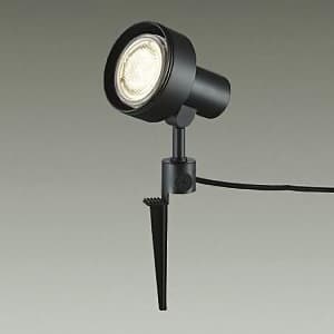 LEDアプローチ灯 防雨形 非調光タイプ 首振上方90°下方10°回転360° キャプタイヤコード5m付 差込プラグ付 ランプ別売 黒サテン