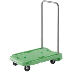 小型樹脂製運搬車 《こまわり君》 折りたたみハンドルタイプ 省音タイプ グリーン