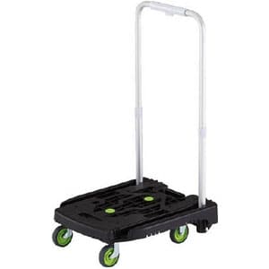 小型樹脂製運搬車 《アイドルキャリー weego》 伸縮式折りたたみハンドルタイプ ブラック