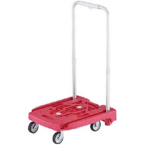 小型樹脂製運搬車 《アイドルキャリー weego》 伸縮式折りたたみハンドルタイプ ピンク