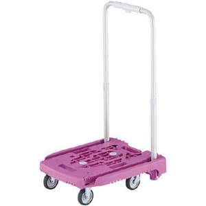小型樹脂製運搬車 《アイドルキャリー weego》 PULLタイプ 伸縮式折りたたみハンドルタイプ ラベンダー