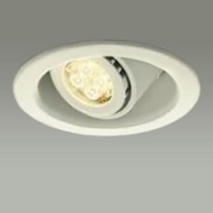 LEDユニバーサルダウンライト ランプタイプ ダイクロハロゲン50Wタイプ 電球色 調光タイプ 5.6W 埋込穴φ100 中角形 ホワイト ランプ付