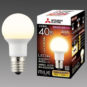 LED電球 《MILIE ミライエ》 全方向タイプ 小形電球形 40W形相当 全光束440lm 電球色 E17口金
