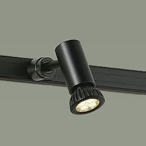 LEDスポットライト プラグタイプ ダイクロハロゲン50Wタイプ 調光タイプ 電球色 5.6W 中角形 ランプ付 天井付・壁付兼用 ブラック