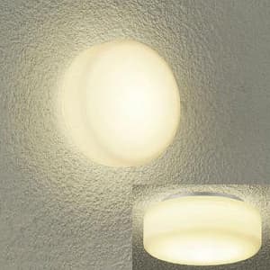 LED浴室灯 電球色 非調光タイプ 白熱灯60Wタイプ 防雨・防湿形 天井・壁付兼用