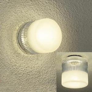 LED浴室灯 電球色 非調光タイプ E17口金 白熱灯60Wタイプ 防雨・防湿形 天井・壁付兼用 ランプ付