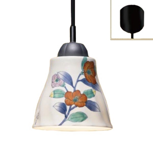 有田焼LEDペンダントライト 7.8W 810lm LDA電球60W形相当まで×1 電球色 色鍋島草花柄