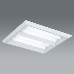 LEDスクエアベースライト 《LEDZ TWIN TUBEシリーズ》 埋込/直付兼用 下面開放形 Cチャンネル回避型 7500lmタイプ FHP32W×4灯器具相当 昼白色 専用モジュール×4本セット 非調光タイプ