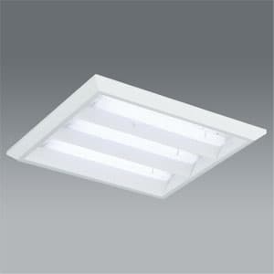 LEDスクエアベースライト 《LEDZ TWIN TUBEシリーズ》 埋込/直付兼用 下面開放形 Cチャンネル回避型 5500lmタイプ FHP32W×3灯器具相当 昼白色 専用モジュール×3本セット 非調光タイプ