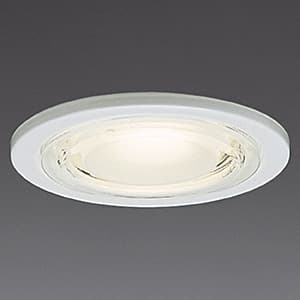 LEDランプ交換型ダウンライト 防雨・防湿型 浴室対応 非調光 クリプトン40W相当 電球色 E17口金 天井切込穴φ100mm ランプ付