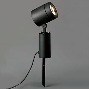 LED一体型スポットライト 防雨型 スパイク式 非調光 HID100W相当 温白色 配光角度37° キャブタイヤケーブル5.0mプラグ付