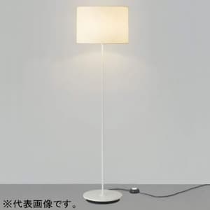 フロアスタンドライト本体 LEDランプ交換可能型 ON・OFFタイプ 7.8W 白熱球100W相当 口金E26 電球色 鋼/ファインホワイト塗装