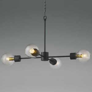 LEDランプ交換可能型シャンデリア 《ethane》 7.2W 電球形クリアランプ×4灯 口金E17 電球色