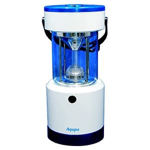 LEDランタン LED×8灯 連続点灯約120時間 パワーバー付 高さ253mm 《Aqupaランプ》 白/紺