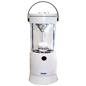 LEDランタン LED×6灯 連続点灯約80時間 パワーバー付 高さ210mm 《Aqupaランプ》 白