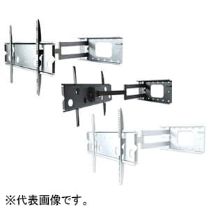 TVセッターフリースタイル Sサイズ アーム式 コーナー対応 W525×H325×D105〜660mm 角度調節機能付 スチール製 ホワイト