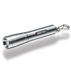 LEDキーライト ヘッドスイッチタイプ 白色LED×1灯 15lm φ15.5×72.4mm 単4形アルカリ電池×1本付 シルバー