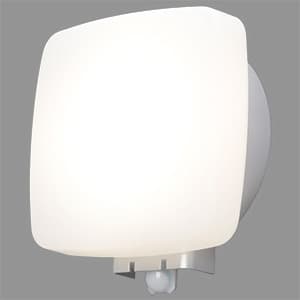 LEDポーチ灯 角型 白熱灯60形相当 昼白色 防雨型 垂直面専用 人感センサー付