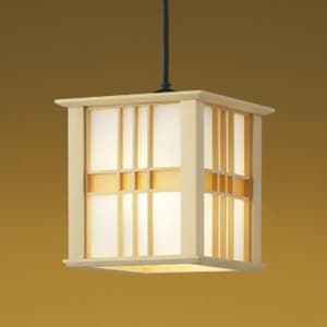 LED和風ペンダントライト LEDランプ交換可能型 白熱球60W相当 電球色 口金E26 引掛シーリング付
