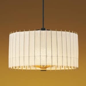 LED和風ペンダントライト 《古都里 KOTORI》 LEDランプ交換可能型 白熱球60W相当 電球色 口金E26 引掛シーリング付 青梅波模様