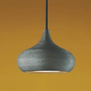 LED和風ペンダントライト LEDランプ交換可能型 直付専用 白熱球60W相当 電球色 口金GX53 黒銀彩仕上 《信楽焼シリーズ》