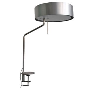 LEDクランプライト 《LED Capella》 クランプ式 白熱電球60W相当 プルスイッチ付 シルバー