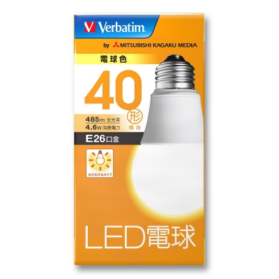 【10個セット】LED電球 一般電球形 40W形相当 広配光タイプ 電球色 全光束485lm E26口金 密閉型器具対応