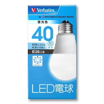 【10個セット】LED電球 一般電球形 40W形相当 広配光タイプ 昼光色 全光束510lm E26口金 密閉型器具対応