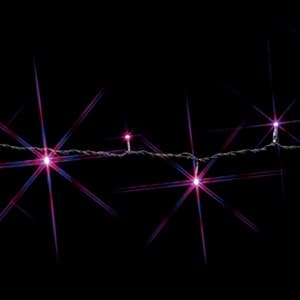 LEDストリングフォール 連結タイプ 組立式 5mタイプ LED×47個 屋外用 ピンク