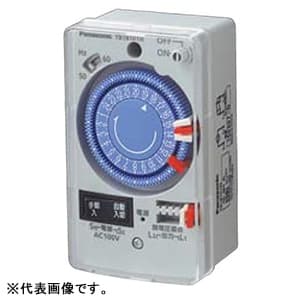 24時間式タイムスイッチ ボックス型 交流モータ式 AC100V用 同一回路 手動連続ONスイッチ付