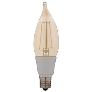LED電球 屋内用 フィラメント電球タイプ 明るさ25W形相当 キャンドル色 E17口金 密閉型器具対応