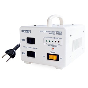 降圧変圧器 《トロイダルトランス》 オーストラリア・韓国・ホームベーカリー対応 AC100V 定格容量1000W 安全装置付