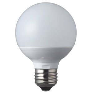 LED電球 ボール電球形 70mm径 広配光タイプ 40形相当 昼光色 E26口金