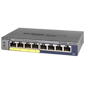アンマネージプラス・スイッチ 1000BASE-T 8ポート PoE(15.4W) 電源アダプター・壁面取付金具付