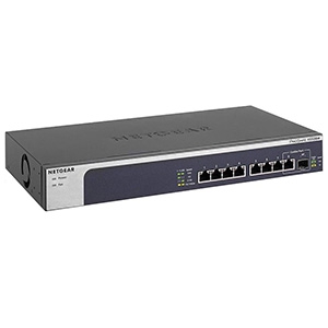 アンマネージスイッチ 10GBASE-T 8ポート SFP+ 2スロット レイヤー2 マルチギガ対応 ラックマウントキット付