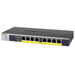 アンマネージスイッチ 1000BASE-T 8ポート レイヤー2 PoE+(123W)対応 ラックマウントキット・電源アダプター付